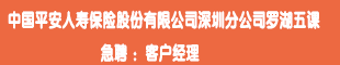 中國平安人壽保險股份有限公司深圳分公司羅湖五課